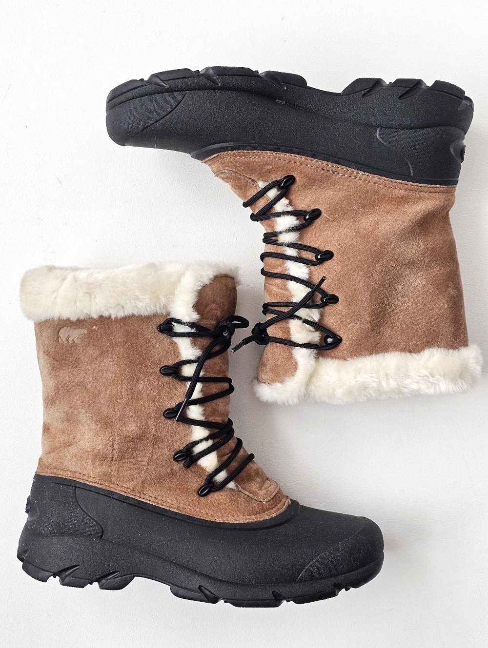 Sorel Snowbird Winter Boots Womens 11 Brown Suede Fur Lined Waterproof